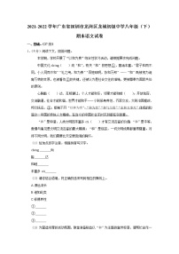 广东省深圳市龙岗区龙城初级中学2021-2022学年八年级下学期期末语文试卷(word版含答案)