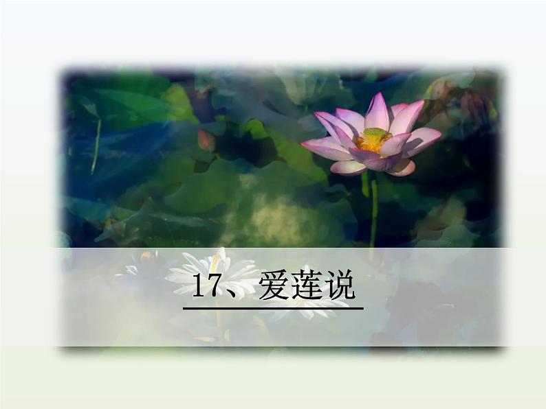 部编语文七年级下《爱莲说》课件第1页