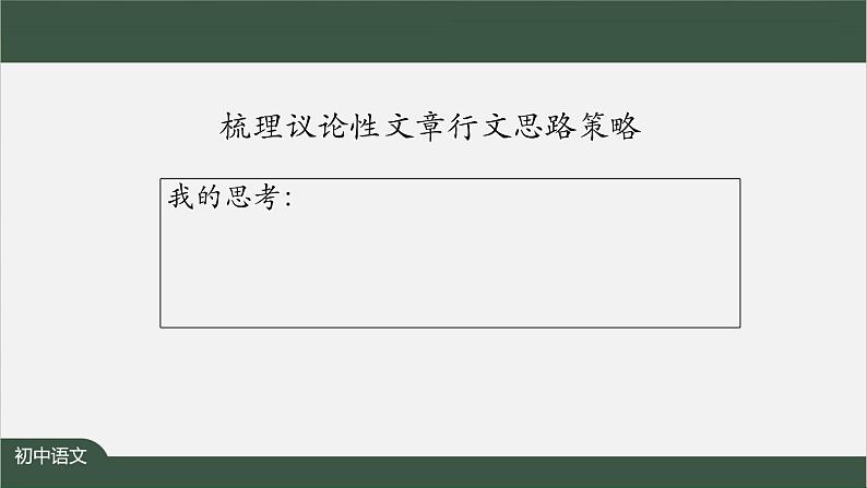 第三单元总结课:梳理议论性文章的基本行文思路-课件 初中语文人教部编版(五四制)九年级上册02