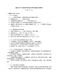 2021年广东省初中学业水平考试冲刺语文试题4