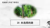 初中语文人教部编版七年级下册未选择的路优秀ppt课件