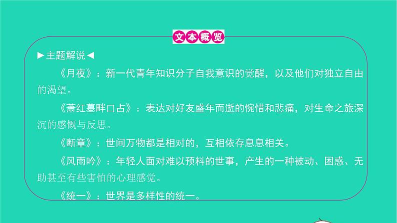 2022九年级语文下册第一单元3短诗五首习题课件新人教版02