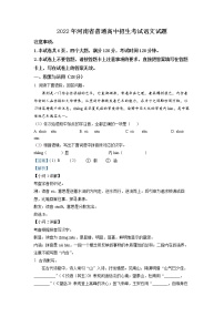 精品解析：2022年河南省中考语文真题（解析版）