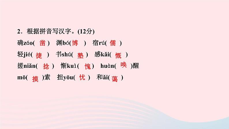 语文人教版七年级上册同步教学课件专题复习1 字音字形第7页