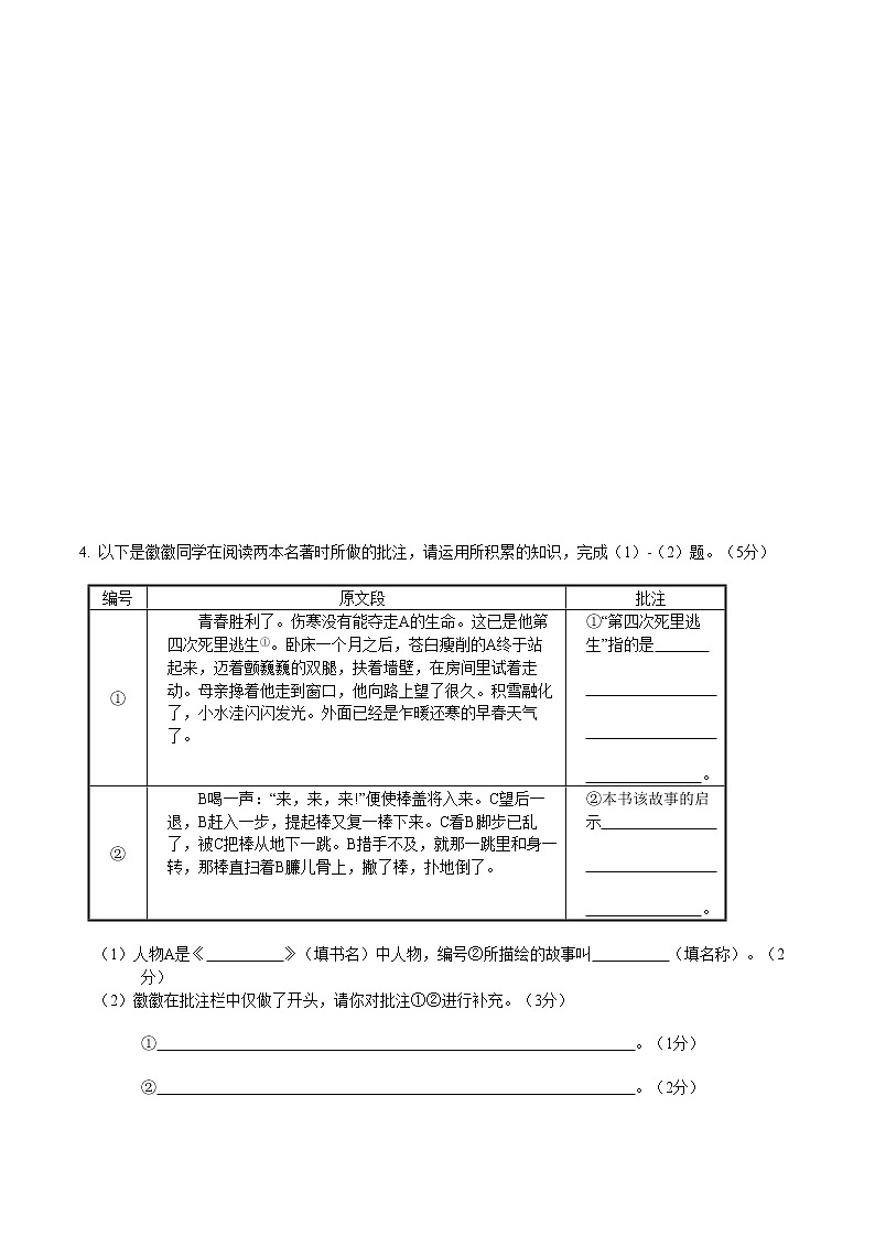 安徽省三海学地教育联盟2022-2023学年九年级上学期入学学情调研语文试卷(含答案)03