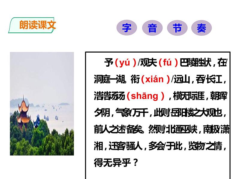 人教部编版九年级上册《岳阳楼记》课件第6页