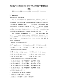 四川省广元市苍溪县2021-2022学年八年级上学期期末语文试题(含答案)