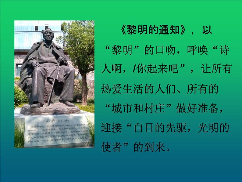 人教部编版九年级上册名著导读《艾青诗选》课件第8页