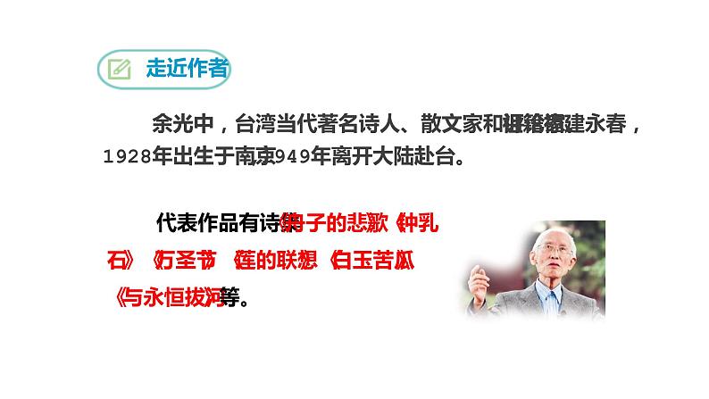 人教部编版九年级上册《乡愁》课件05