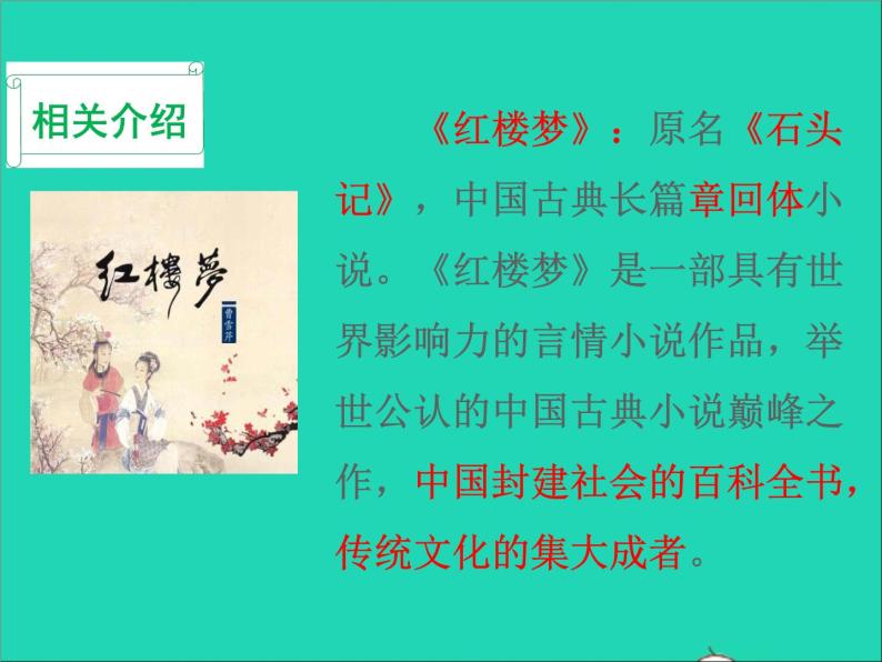 2022九年级语文上册第六单元25刘姥姥进大观园教学课件新人教版07