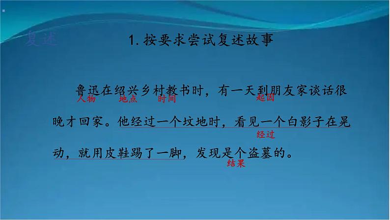部编版语文八年级上册 第五单元 口语交际 复述与转述 课件第6页