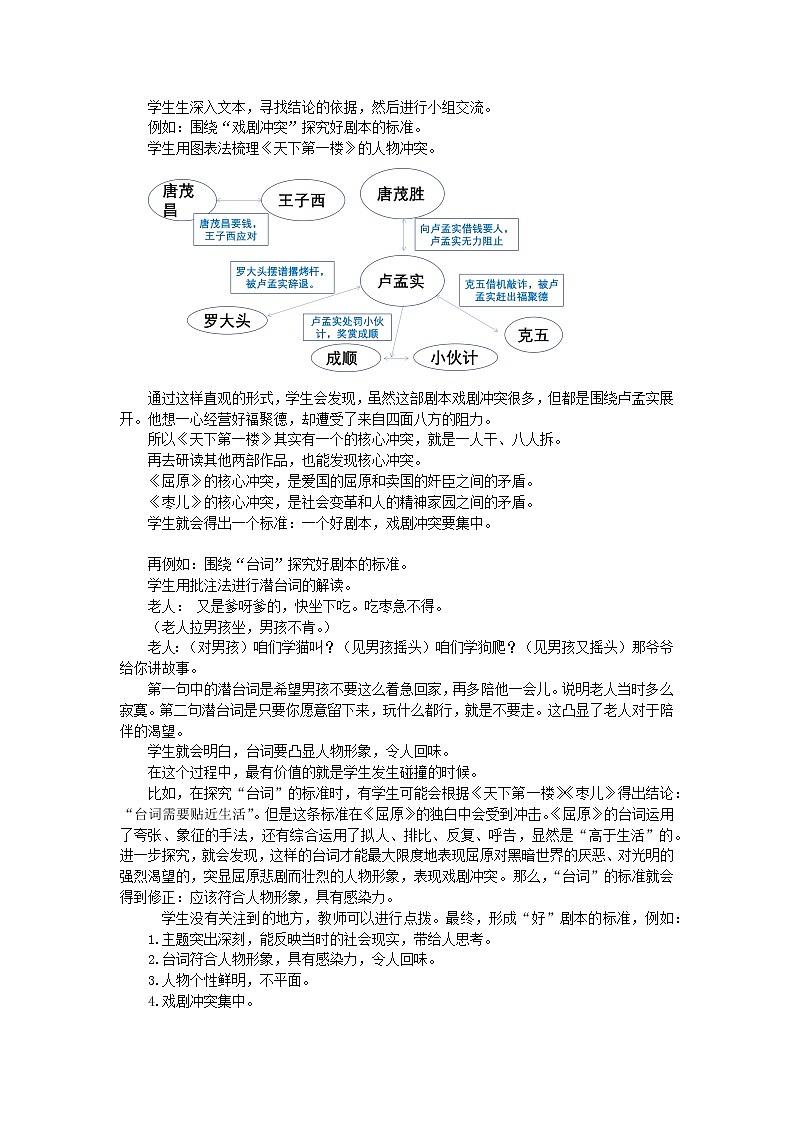 九下戏剧单元整体教学 说课稿第3页