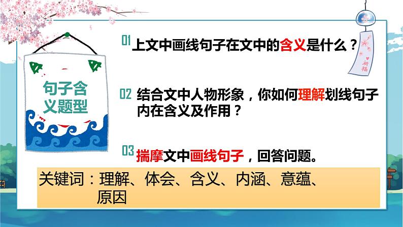 2023届人教部编版语文中考记叙文阅读复习课件:《句子含义题》第4页