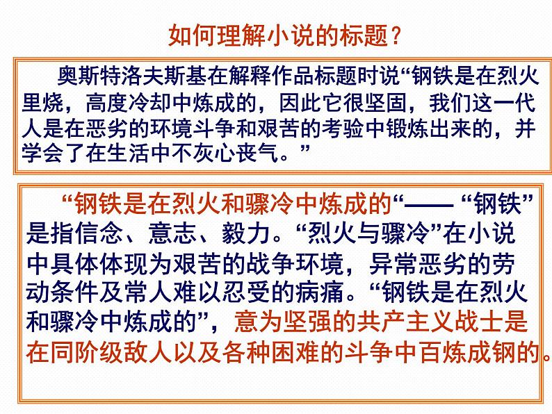 《钢铁是怎样炼成的》课件第2页
