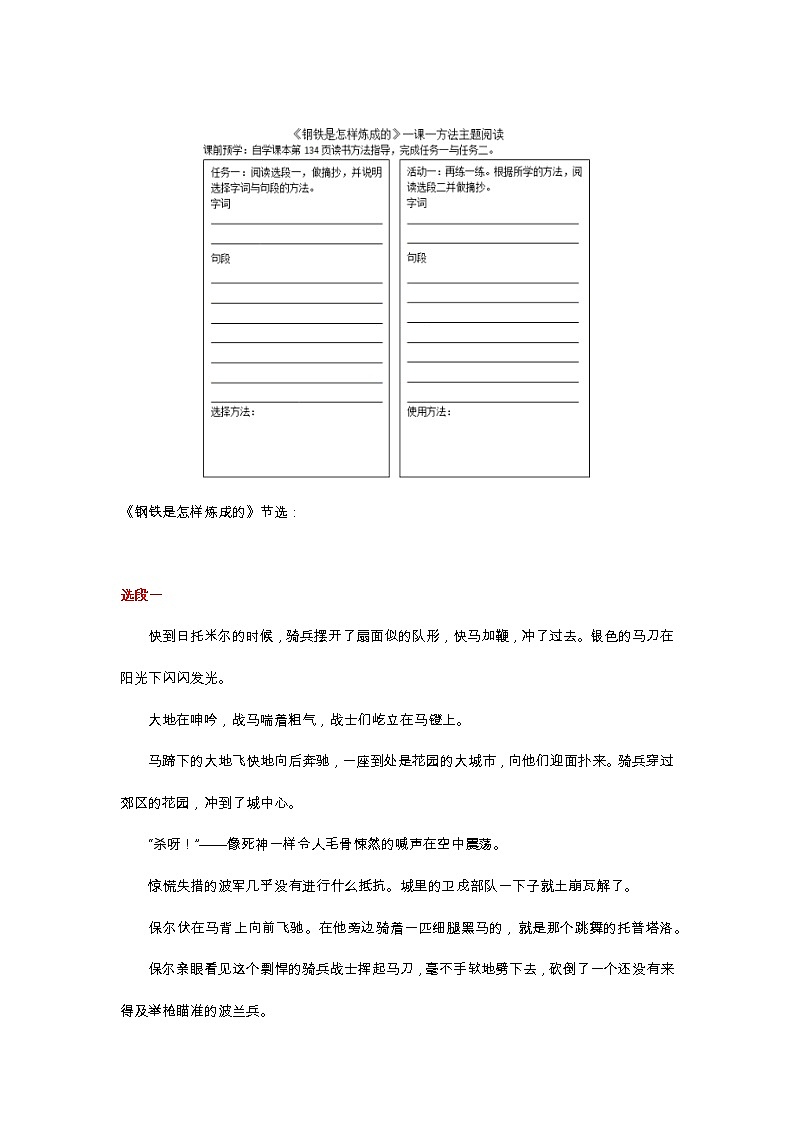 《钢铁是怎样炼成的》教案02