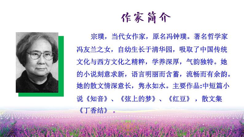 紫藤萝瀑布 课件第8页