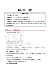初中语文人教部编版八年级上册13 背影当堂检测题
