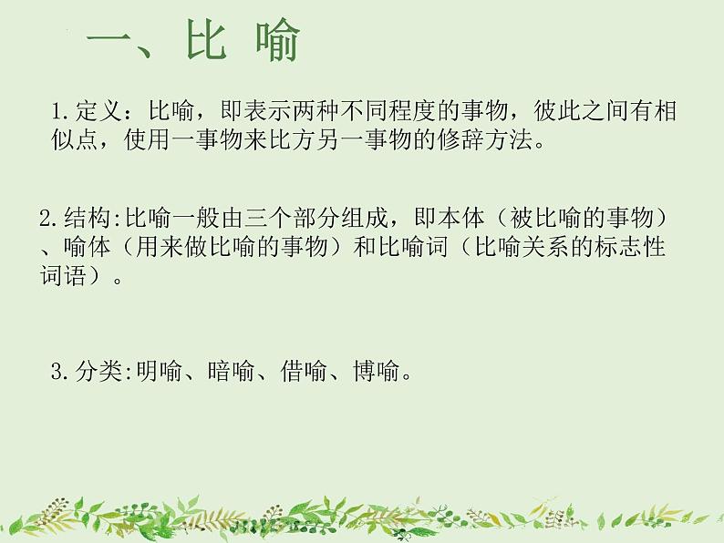 2023年中考语文一轮复习:十种常见修辞方法 课件第3页