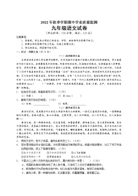 广西南宁地区2022-2023学年九年级上学期期中考试语文试题(含答案)