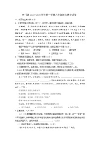 河南省伊川县2022-2023学年八年级上学期期中考试语文试卷(含答案)