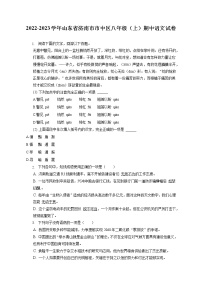 2022-2023学年山东省济南市市中区八年级（上）期中语文试卷（含答案解析）