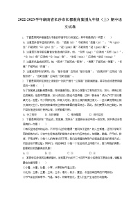 2022-2023学年湖南省长沙市长郡教育集团九年级（上）期中语文试卷（含答案解析）