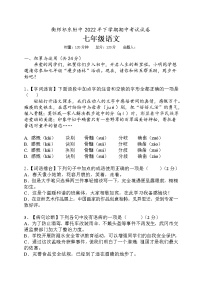 湖南省衡阳师范学院祁东附属中学2022-2023学年七年级上学期期中考试语文试题(含答案)