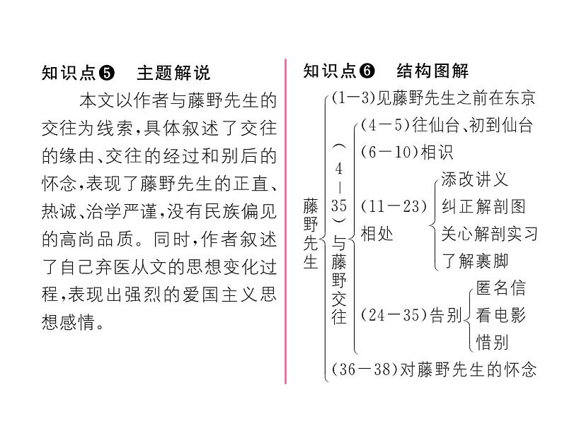 语文8上 5 藤野先生 习题试题课件第4页
