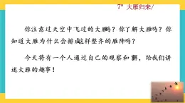 7《大雁归来》教学课件