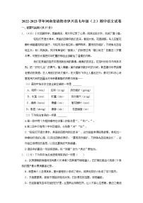 2022-2023学年河南省洛阳市伊川县七年级（上）期中语文试卷  word，解析版