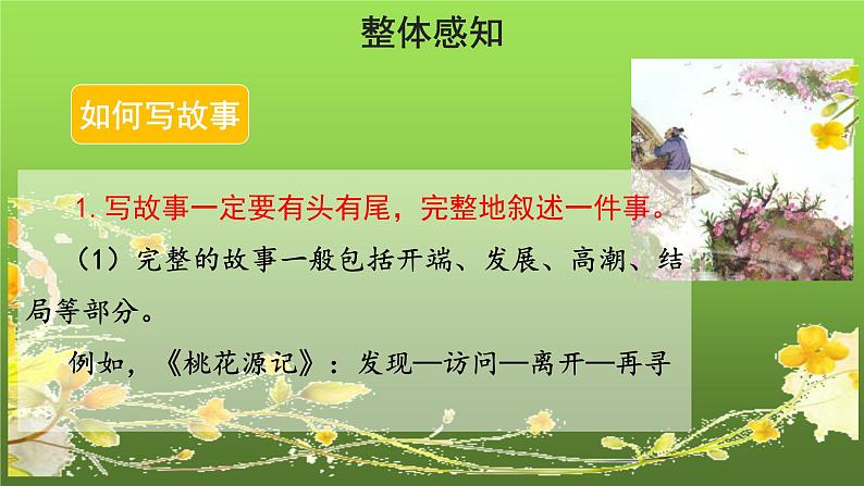 人教部编版八年级下册写作《学写故事》课件03