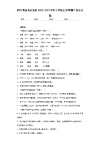 四川省自贡市荣县2022-2023学年七年级上学期期中语文试题(含答案)