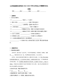 江蘇省鹽城市濱?？h2022-2023學(xué)年九年級上學(xué)期期中語文試題(含答案)