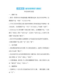 2022年七年級(jí)語文上冊(cè)知識(shí)梳理專項(xiàng)五 病句的辨析與修改