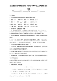 湖北省鄂州市鄂城区2022-2023学年九年级上学期期中语文试题(含答案)