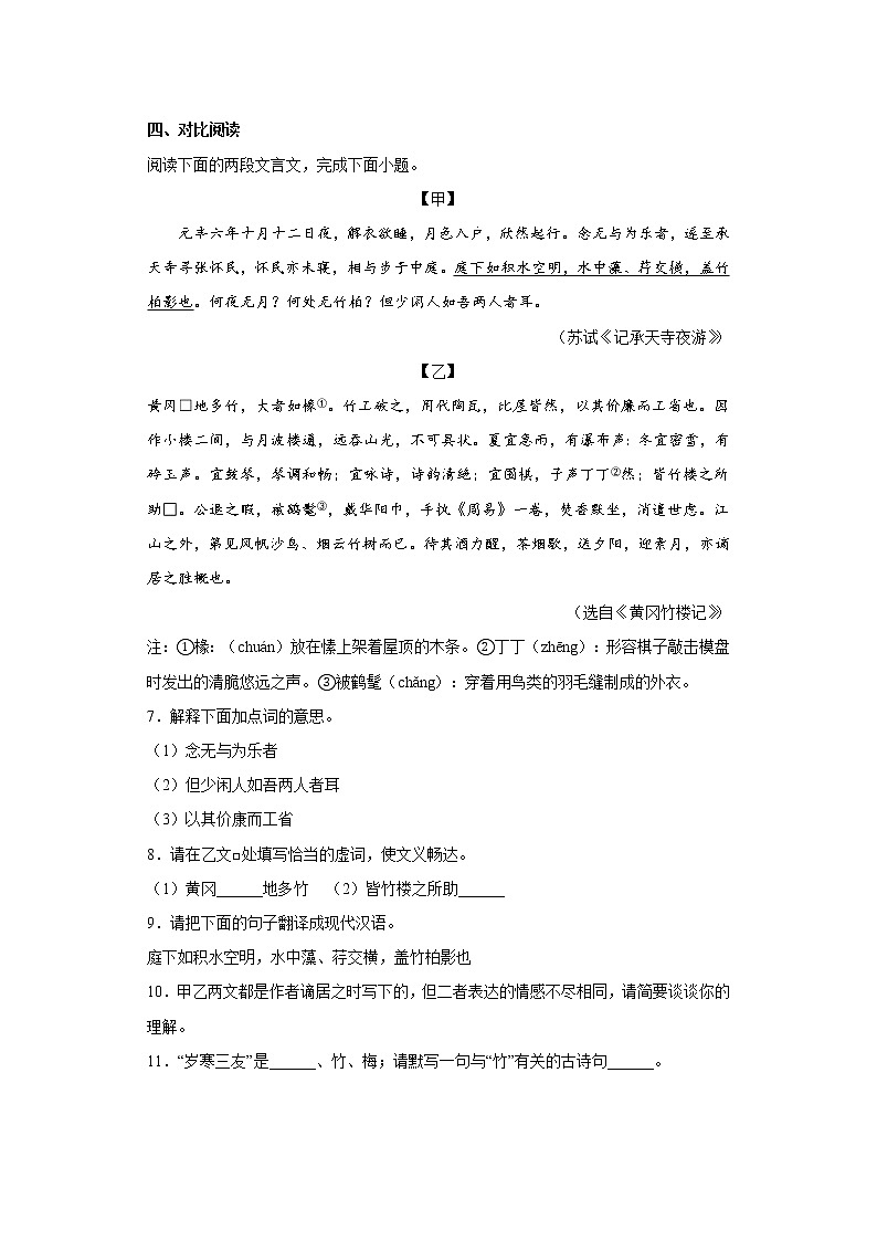 山东省枣庄滕州市2022-2023学年八年级上学期期中语文试题-(含答案)03