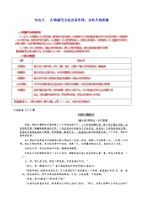 2023年中考语文二轮复习【记叙文】考点八：人物描写方法及其作用，分析人物形象