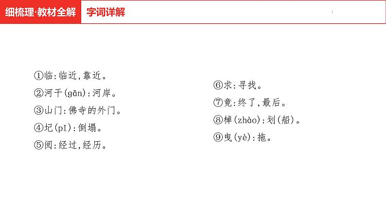 中考总复习语文古诗文阅读专题-文言文阅读4.河中石兽课件07