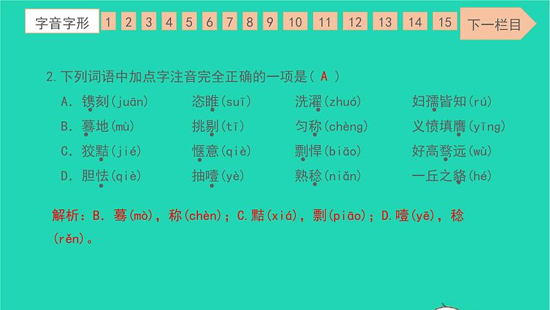 2022九年级语文下册专项检测卷一习题课件新人教版第4页