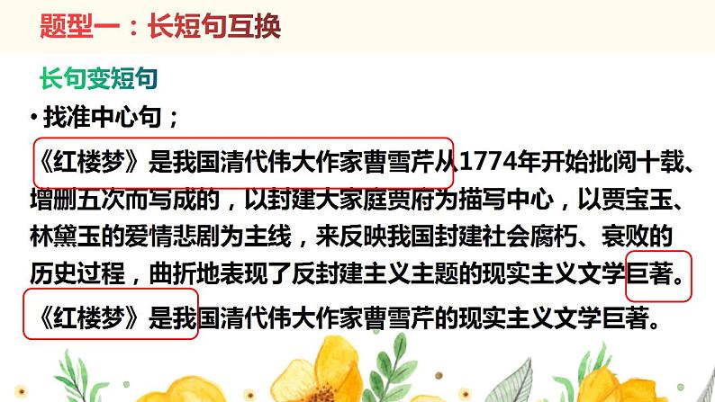 变换句式 课件 2023年中考语文一轮复习第5页