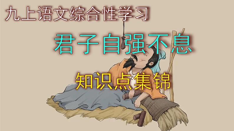 九上语文综合性学习《君子自强不息》知识点集锦课件PPT第1页