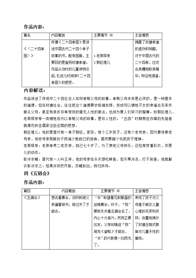 七年级上册《朝花夕拾》(解析版)-备战中考语文名著阅读知识梳理+中考真题演练第3页
