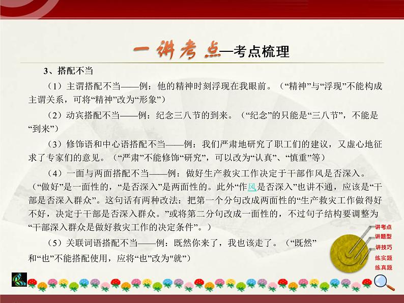 初中语文中考复习 2020中考语文复习“三讲二练”20专题04:辨析修改病句 课件第3页