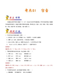 初中語文中考復習 考點01 字音-備戰(zhàn)2020年中考語文考點一遍過