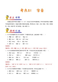 初中語文中考復習 考點01 字音-備戰(zhàn)2021年中考語文考點一遍過
