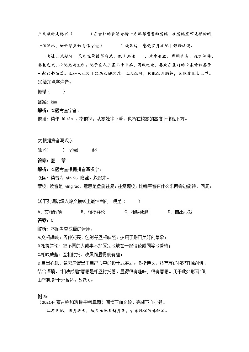 2023年春语文新中考二轮专题导练 考点04成语(原卷版)第3页