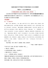初中语文中考复习 专题04 文言文特殊句式（原卷版）