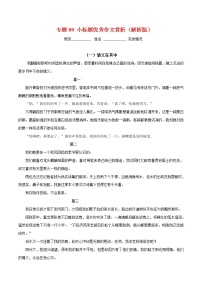 初中语文中考复习 专题09 小标题优秀作文赏析（解析版）