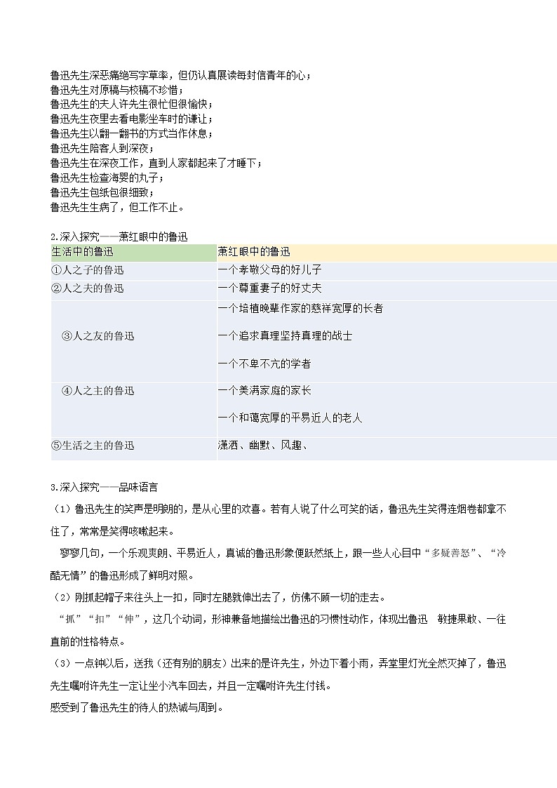 1.3《回忆鲁迅先生》课件+教案+练习02