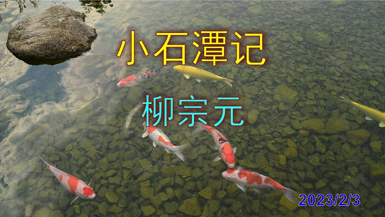 八下语文 10《小石潭记》优秀课件第1页